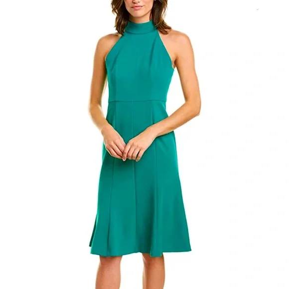Donna Morgan Dresses | Nwt - Donna Morgan Crepe Halter Mock Neck Midi Dress In Evergreen - Size 2 | Color: Green | Size: 2 | Emilyadam's Closet Donna Morgan Dresses | Nwt - Donna Morgan Crepe Halter Mock Neck Midi Dress In Evergreen - Size 2 | Color: Green | Size: 2 | Emilyadam's Closet